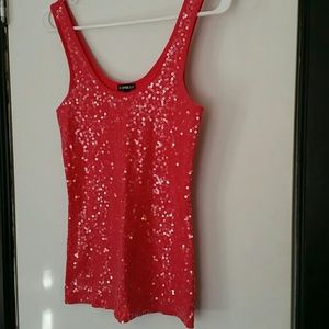 Express coral sparkle tank